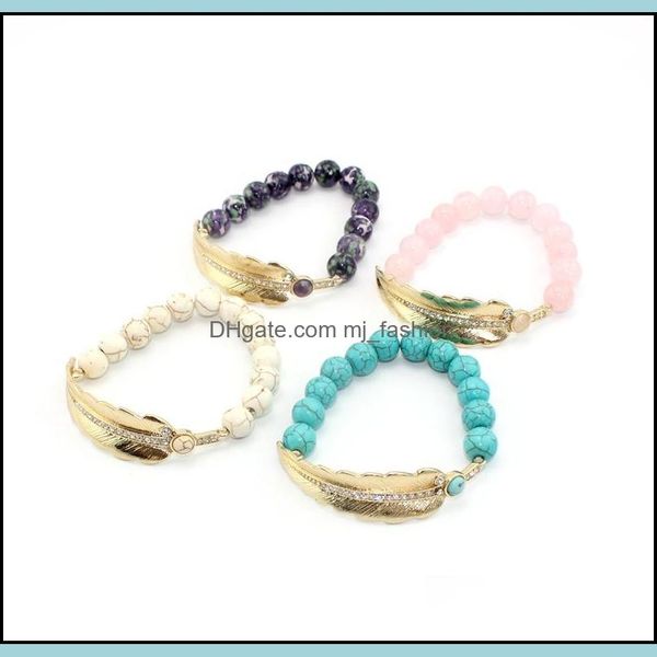 charm bracelets jewelry fashion gold plated leaf natural stone crystal turquoise bead bracelet for women brand drop delivery 2021 rxa5i, Golden;silver
charm bracelets jewelry fashion gold plated leaf natural stone crystal turquoise bead bracelet for women brand drop delivery 2021 rxa5i, Golden;silver