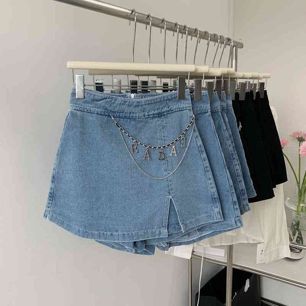 skirts 2022 summer detachable chain high waist light proof denim skirt slim large crotch covered a-line pants rhsr, Black
skirts 2022 summer detachable chain high waist light proof denim skirt slim large crotch covered a-line pants rhsr, Black