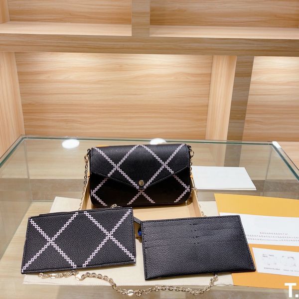 vintage cowhide luxurys designers game on 3pcs set pochette felicie bags genuine leather handbags handbag clutch chain messenger bag purse
vintage cowhide luxurys designers game on 3pcs set pochette felicie bags genuine leather handbags handbag clutch chain messenger bag purse