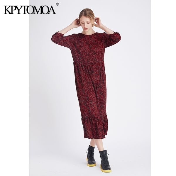vintage stylish leopard print ruffled midi dres fashion o neck three quarter sleeve elegant dresses vestidos mujer y200101, White;black
vintage stylish leopard print ruffled midi dres fashion o neck three quarter sleeve elegant dresses vestidos mujer y200101, White;black