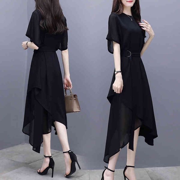casual dresses summer women's slim dress short sleeve irregular temperament celebrity black chiffon women 1qgh, Black;gray
casual dresses summer women's slim dress short sleeve irregular temperament celebrity black chiffon women 1qgh, Black;gray
