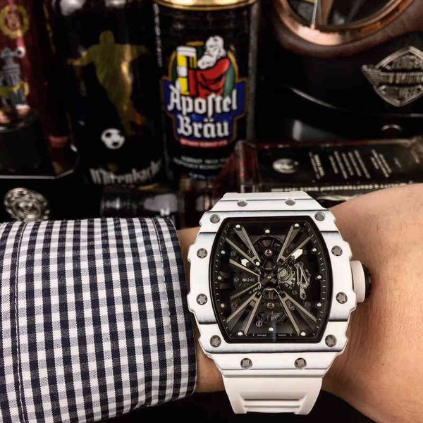 2022 mens automatic mechanical watch white richa milles ceramic hollow out personalized fashion luminous tape waterproof 5bic, Slivery;brown
2022 mens automatic mechanical watch white richa milles ceramic hollow out personalized fashion luminous tape waterproof 5bic, Slivery;brown