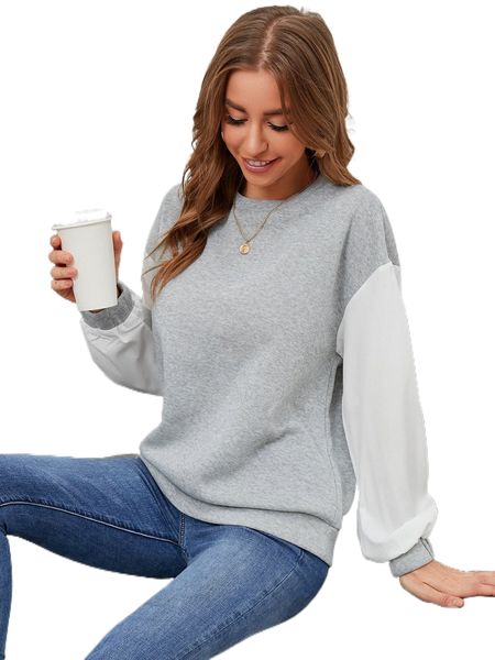 drop shoulder color block sweatshirt c6ed#, Black
drop shoulder color block sweatshirt c6ed#, Black