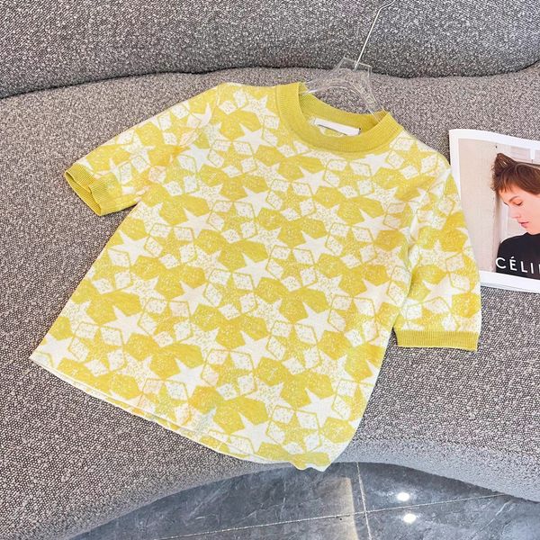 women's t-shirt designer d home correct five pointed star design sense knitted t-shirt women's 2022 summer new college style aging, White
women's t-shirt designer d home correct five pointed star design sense knitted t-shirt women's 2022 summer new college style aging, White