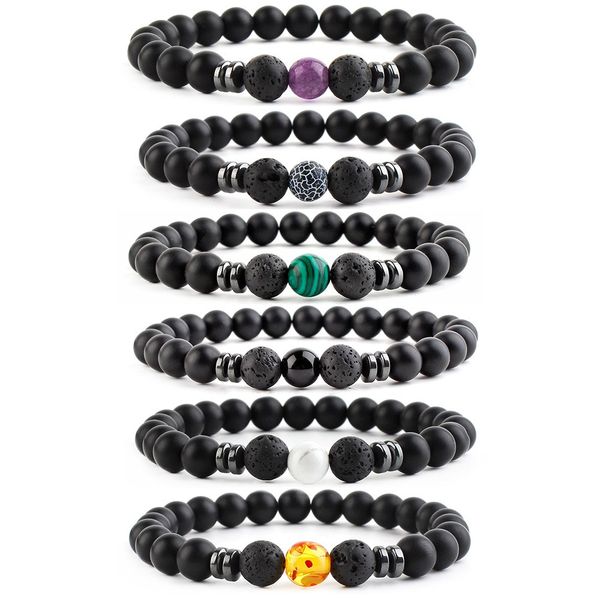 clasic deisgn 8mm natural stone lava beads strands bracelet jewelry for men women gift, Black
clasic deisgn 8mm natural stone lava beads strands bracelet jewelry for men women gift, Black