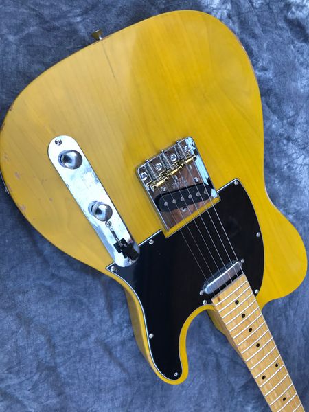 aged tele electric guitar neck maple body ash can custom yellow
aged tele electric guitar neck maple body ash can custom yellow