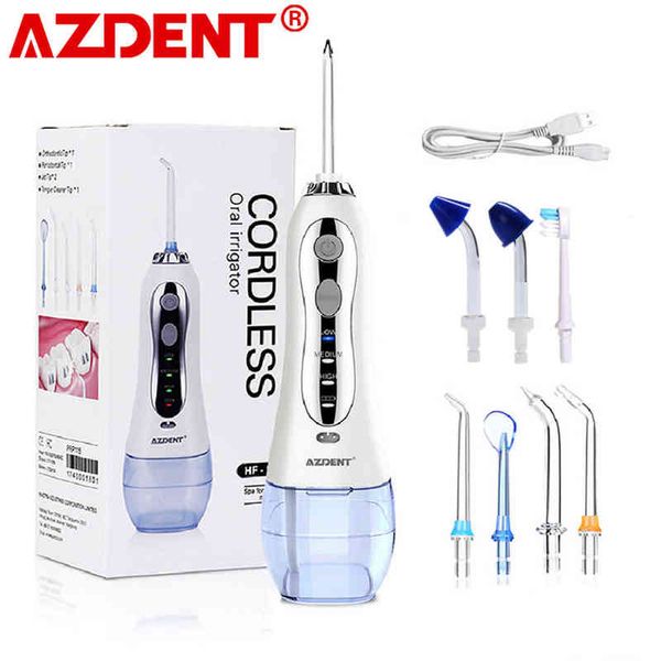 azdent cordless oral irrigator portable water dental flosser usb rechargeable tooth pick 300ml 5 jet tips 220518
azdent cordless oral irrigator portable water dental flosser usb rechargeable tooth pick 300ml 5 jet tips 220518