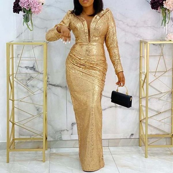 casual dresses evening celebrity long luxury 2022 party gown golden sleeve plain v neck african fashion women autumn maxi dress, Black;gray
casual dresses evening celebrity long luxury 2022 party gown golden sleeve plain v neck african fashion women autumn maxi dress, Black;gray