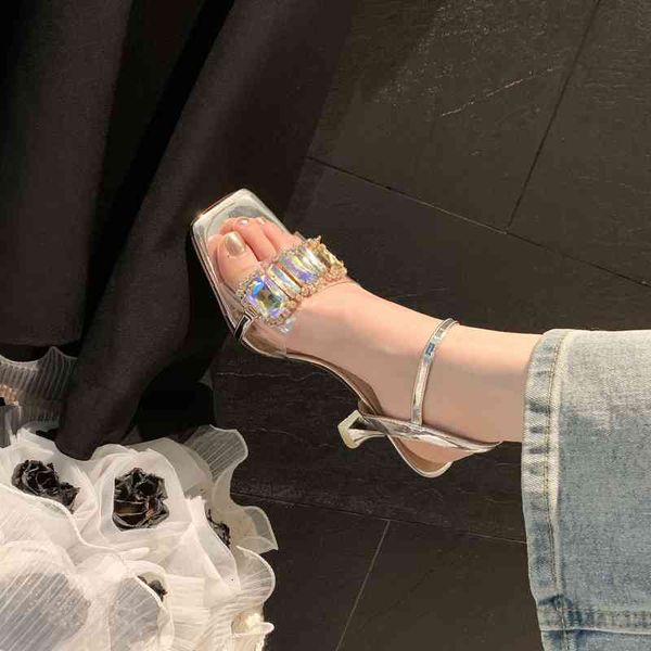 sandals fairy style transparent straight line sandals with thin heels temperament fashion high 2lzk, Black
sandals fairy style transparent straight line sandals with thin heels temperament fashion high 2lzk, Black