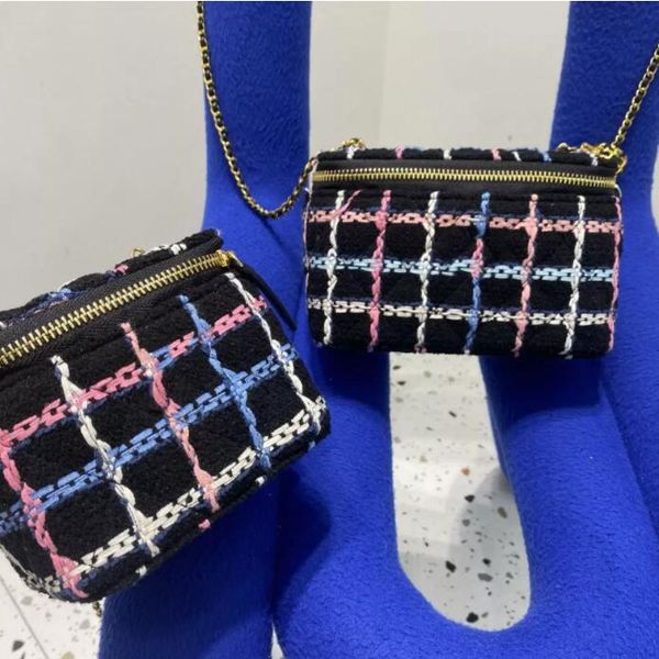 tz 2022 women's tweed colorful quilted vanity box bag with mirror cosmetic case crush ball gold chain crossbody shoulder luxury designe
tz 2022 women's tweed colorful quilted vanity box bag with mirror cosmetic case crush ball gold chain crossbody shoulder luxury designe