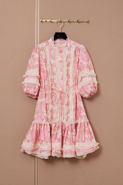 european and american fashion brand new design lace splicing bubble sleeve dress, Black;gray
european and american fashion brand new design lace splicing bubble sleeve dress, Black;gray