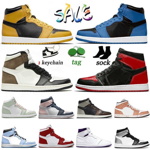 university blue men women jumpman 1 basketball shoes high og pollen 1s dark mocha unc hyper royal patent bred toe trainers sneakers, Black
university blue men women jumpman 1 basketball shoes high og pollen 1s dark mocha unc hyper royal patent bred toe trainers sneakers, Black