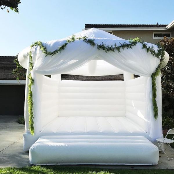 13ft white wedding bounce house classic inflatable bouncy castle with blower mat air jumping bouncer for bridal event party
13ft white wedding bounce house classic inflatable bouncy castle with blower mat air jumping bouncer for bridal event party