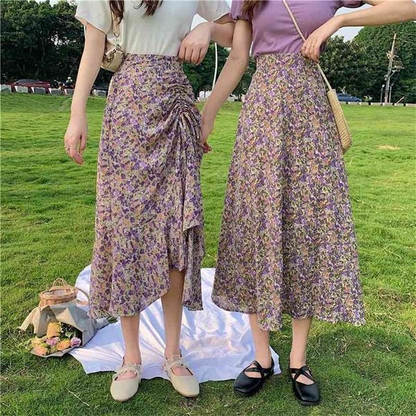 vintage floral print ruffle pleated long skirts summer women korean skirt streetwear drawstring elastic waist midi skirt 210331, Black
vintage floral print ruffle pleated long skirts summer women korean skirt streetwear drawstring elastic waist midi skirt 210331, Black