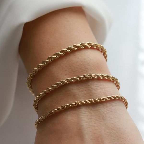 charming flash twisted strand rope chain bracelets for women lady stainless steel wrist jewelry length adjustable, Black
charming flash twisted strand rope chain bracelets for women lady stainless steel wrist jewelry length adjustable, Black