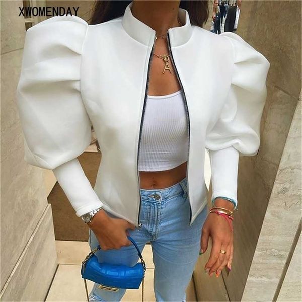 fashion women oversize puff sleeve jacket casual white zipper cropped print jackets autumn winter high street coat ladies 211112, Black;brown
fashion women oversize puff sleeve jacket casual white zipper cropped print jackets autumn winter high street coat ladies 211112, Black;brown