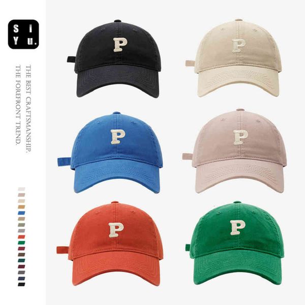 p letter embroidered soft baseball cap men's curved eaves korean version ins small face and versatile four seasons duck, Blue;gray
p letter embroidered soft baseball cap men's curved eaves korean version ins small face and versatile four seasons duck, Blue;gray