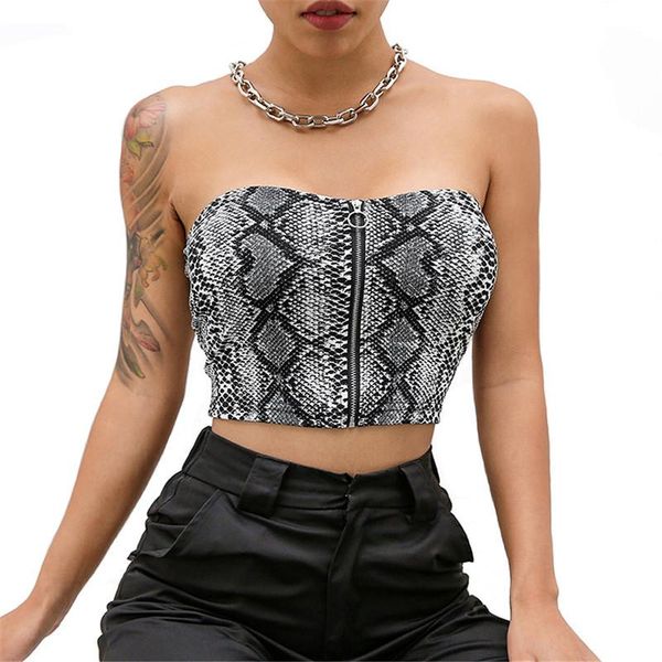 women's tanks & camis chronstyle snake skin print women tube cropped strapless off shoulder bodycon clubwear front zip up tan, White
women's tanks & camis chronstyle snake skin print women tube cropped strapless off shoulder bodycon clubwear front zip up tan, White