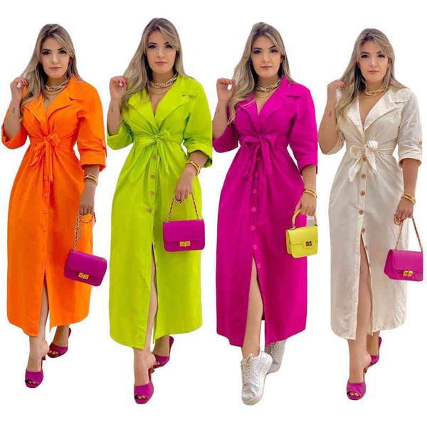 k7079 women fashion simple long sleeve solid suit neck casual long dress with belt 4 colours, Black;gray
k7079 women fashion simple long sleeve solid suit neck casual long dress with belt 4 colours, Black;gray