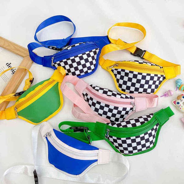 children's chest bag korean version new girls' fashion bag chessboard lattice color contrast fashion cool boys' diagonal bag, Black
children's chest bag korean version new girls' fashion bag chessboard lattice color contrast fashion cool boys' diagonal bag, Black