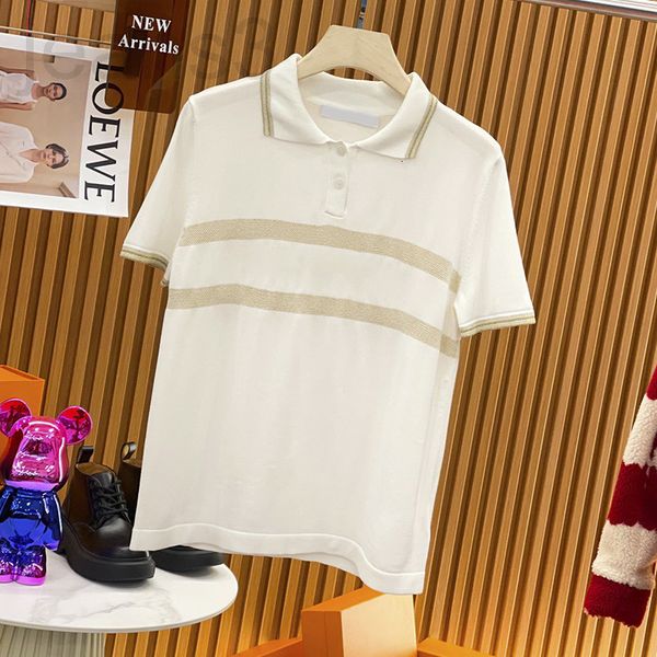 women's t-shirt designer lapel short sleeve t-shirt women's spring and summer 2022 new striped golden yellow bright silk ribbon po, White
women's t-shirt designer lapel short sleeve t-shirt women's spring and summer 2022 new striped golden yellow bright silk ribbon po, White