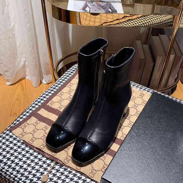 boots autumn leather short boots single boot side zipper versatile middle heel thick martin women's shoes joth, Black
boots autumn leather short boots single boot side zipper versatile middle heel thick martin women's shoes joth, Black