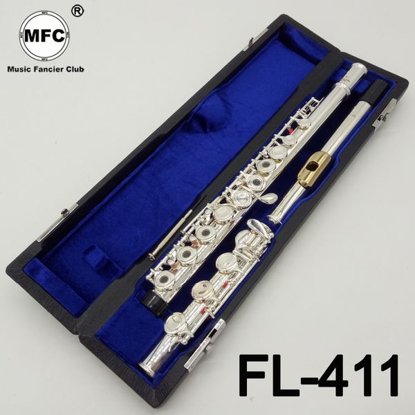 music fancier club professional flute 411 silver plated flute gold plated lip plate b leg open close holes 17 e key
music fancier club professional flute 411 silver plated flute gold plated lip plate b leg open close holes 17 e key