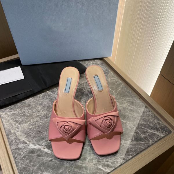 2022 luxury designer high heel sandals decorative flower classic ladies summer slippers, Black
2022 luxury designer high heel sandals decorative flower classic ladies summer slippers, Black