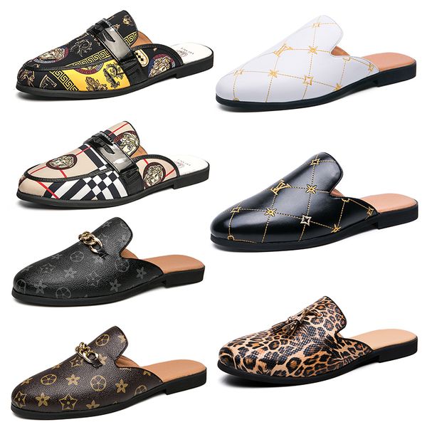 luxury brand mens designer horsebit metal buckle slippers genuine leather mules black white brown flip flops men casual lazy shoes size eur
luxury brand mens designer horsebit metal buckle slippers genuine leather mules black white brown flip flops men casual lazy shoes size eur