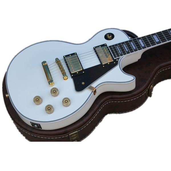 factory customized white lp electric guitar, with white pearl sound inlay, rosewood fingerboard, provide customization
factory customized white lp electric guitar, with white pearl sound inlay, rosewood fingerboard, provide customization