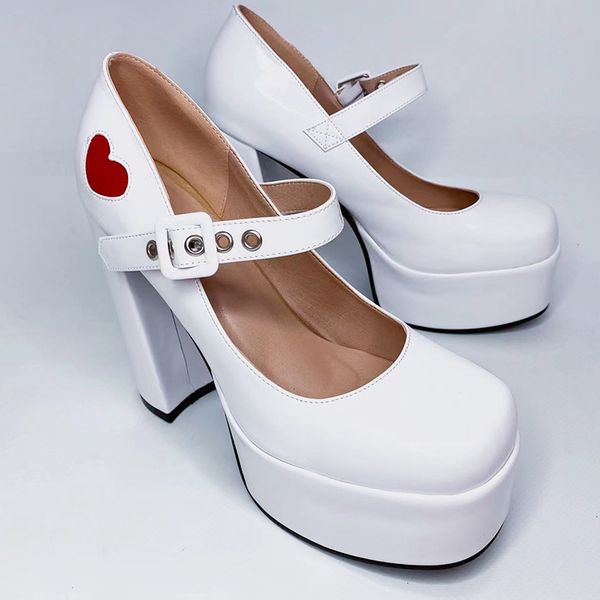 luxury designer marry janes pumps for women love heart high heels buckle platform punk chunky pink wedding party women s shoes 220721, Black
luxury designer marry janes pumps for women love heart high heels buckle platform punk chunky pink wedding party women s shoes 220721, Black