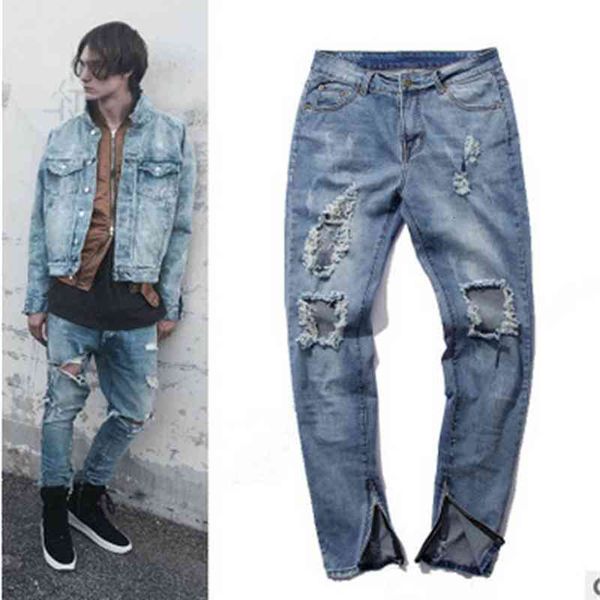 men's jeans men's korean slim big hole trendy straight solid jeans q1me, Blue
men's jeans men's korean slim big hole trendy straight solid jeans q1me, Blue