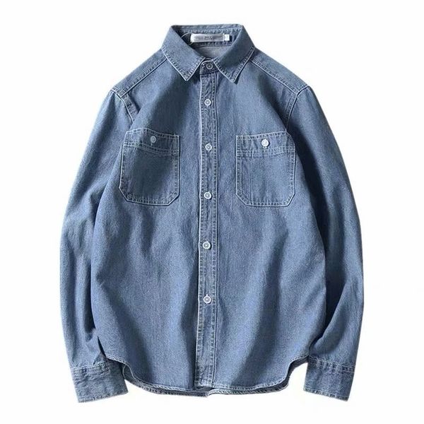 men'ss casual shirts young and middle-aged denim shirt men's pure cotton thin coat loose large size long-sleeved shirt work sun pr, White;black
men'ss casual shirts young and middle-aged denim shirt men's pure cotton thin coat loose large size long-sleeved shirt work sun pr, White;black