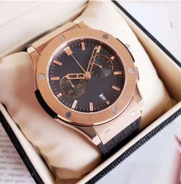 men watches 42mm leather strap quartz movement stainless steel case calendar watch master designer wristwatch, Slivery;brown
men watches 42mm leather strap quartz movement stainless steel case calendar watch master designer wristwatch, Slivery;brown