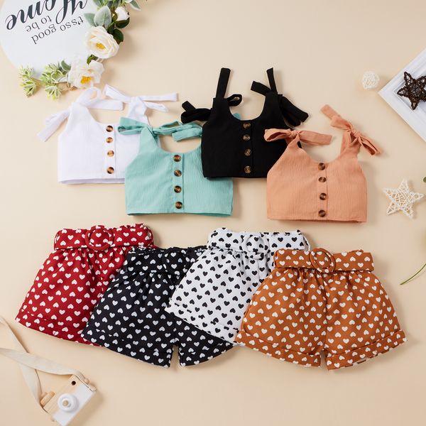 kids designer clothes girls halter love shorts clothing sets baby boob tube pants belt outfits summer boutique vest pants waistband suit b2, White
kids designer clothes girls halter love shorts clothing sets baby boob tube pants belt outfits summer boutique vest pants waistband suit b2, White