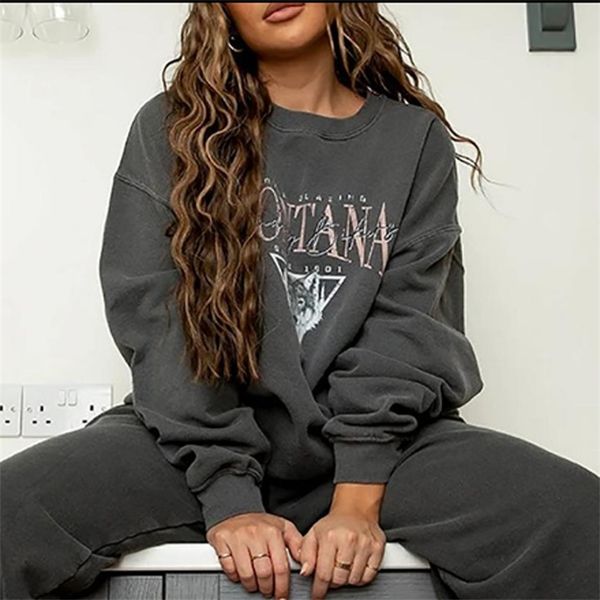autumn women hoodie sweatshirt vintage casual loose letter wolf print long sleeve oversized hoody pullover streetwear 220816, Black
autumn women hoodie sweatshirt vintage casual loose letter wolf print long sleeve oversized hoody pullover streetwear 220816, Black