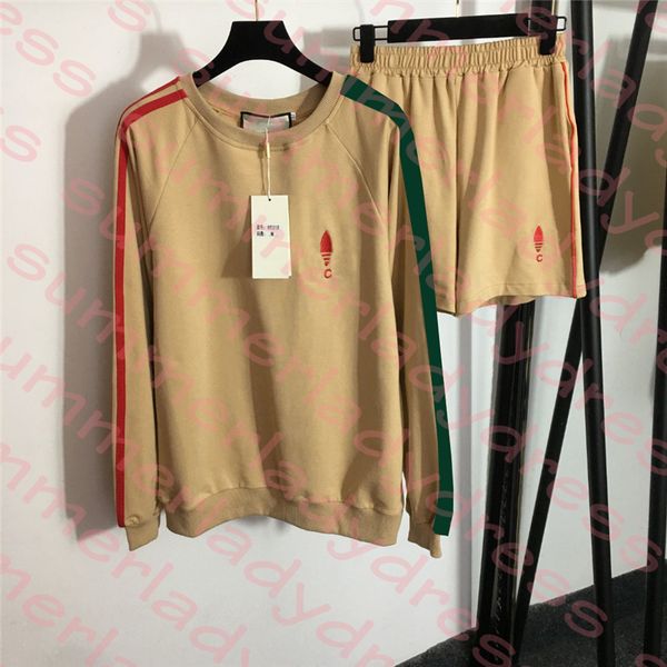 embroidery letter tracksuits stripe ribbon breathable sportswear sport hoodies shorts set designer casual suit, Gray
embroidery letter tracksuits stripe ribbon breathable sportswear sport hoodies shorts set designer casual suit, Gray