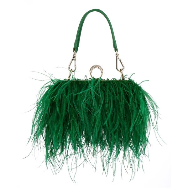 luxury ostrich feather evening bags for women chain shoulder crossbody bag tassel party clutch purse green wedding handbags 220527
luxury ostrich feather evening bags for women chain shoulder crossbody bag tassel party clutch purse green wedding handbags 220527