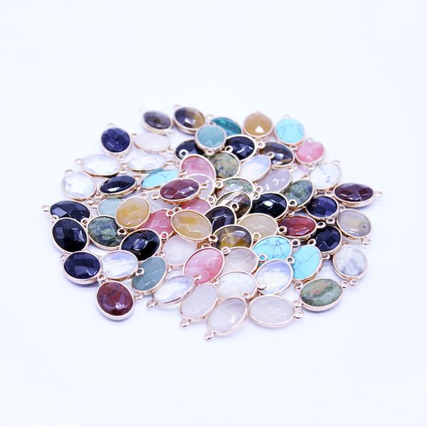 wholeslae natural stone mixed color wrapped faceted oval pendant for jewelry diy, Silver
wholeslae natural stone mixed color wrapped faceted oval pendant for jewelry diy, Silver