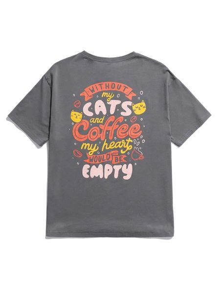 x eduely slogan graphic crew neck tee 70pg#, White