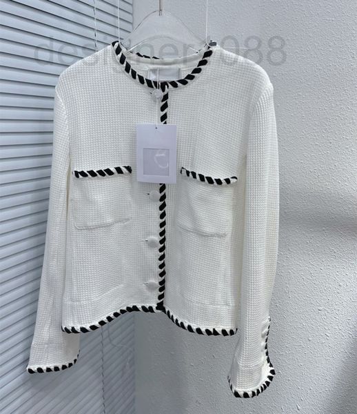 women's knits & tees designer 2022 spring and autumn new small fragrance coat women's knitting rope yarn long sleeve short turo, White
women's knits & tees designer 2022 spring and autumn new small fragrance coat women's knitting rope yarn long sleeve short turo, White