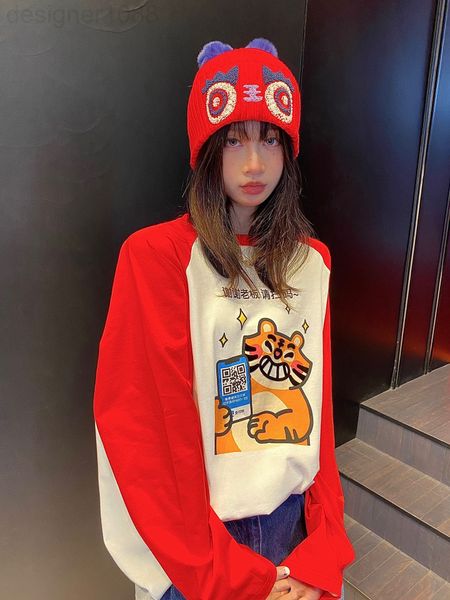 women's t-shirt designer 22 spring and summer new niche design pattern color matching long sleeved t-shirt tiger scan size loose leisur, White
women's t-shirt designer 22 spring and summer new niche design pattern color matching long sleeved t-shirt tiger scan size loose leisur, White