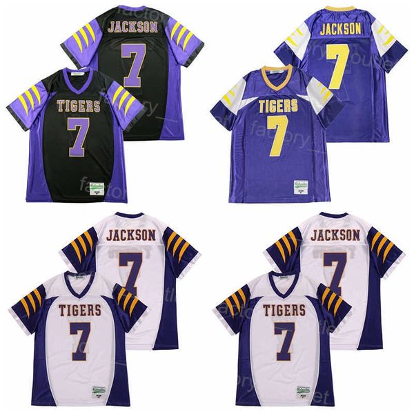 high school football boynton beach tigers 7 lamar jackson jersey men college black purple white team color all stitched university breathabl
high school football boynton beach tigers 7 lamar jackson jersey men college black purple white team color all stitched university breathabl