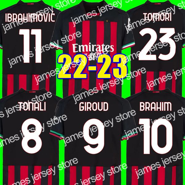 james 21 22 23 soccer jersey giroud tomori ibrahimovic kessie football shirt 2022 2023 tonali bennacer rebic camiseta de futbol romagnoli le, Black;yellow
james 21 22 23 soccer jersey giroud tomori ibrahimovic kessie football shirt 2022 2023 tonali bennacer rebic camiseta de futbol romagnoli le, Black;yellow