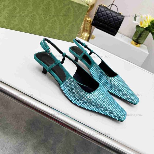 luxury rhinestone slingback woman sandals square toe 3.5cm heels designer real leather wedding shoes summer sandles with box, Black
luxury rhinestone slingback woman sandals square toe 3.5cm heels designer real leather wedding shoes summer sandles with box, Black