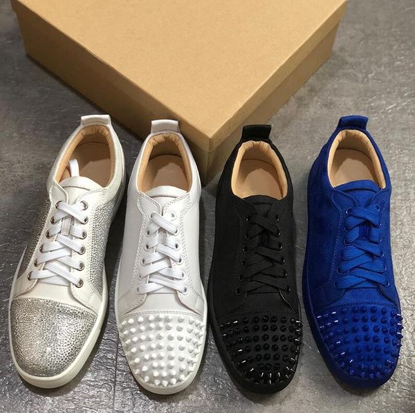 classic design red bottom casual shoes sneakers men low cut flat rivets lace up platform sneaker for men womem party wedding crystal genuine, Black
classic design red bottom casual shoes sneakers men low cut flat rivets lace up platform sneaker for men womem party wedding crystal genuine, Black