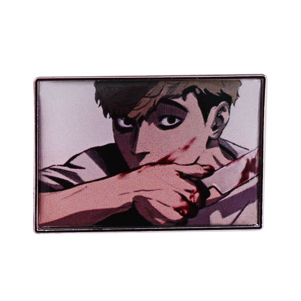 sangwoo with knife brooch killing stalking horror manga badge pin unique jewelry gift, Blue
sangwoo with knife brooch killing stalking horror manga badge pin unique jewelry gift, Blue