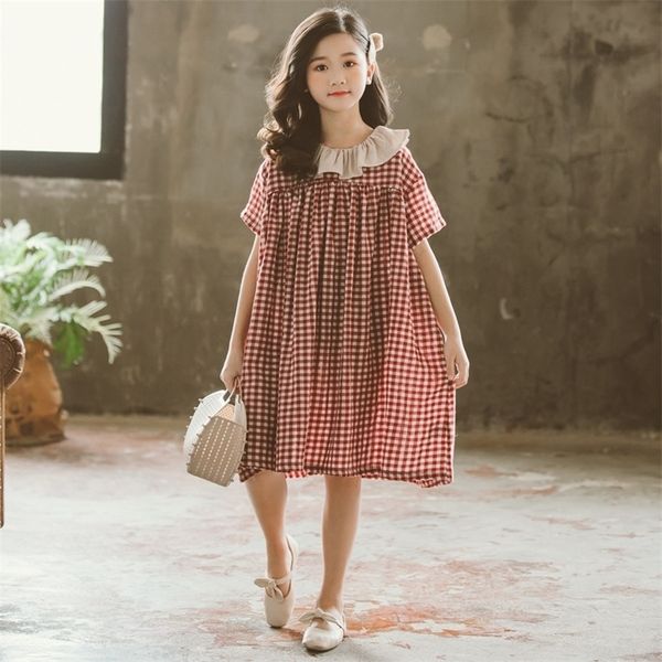 kids for girl loose korean baby princess children summer girls plaid dress peter pan collar#5235 220618, Red;yellow
kids for girl loose korean baby princess children summer girls plaid dress peter pan collar#5235 220618, Red;yellow