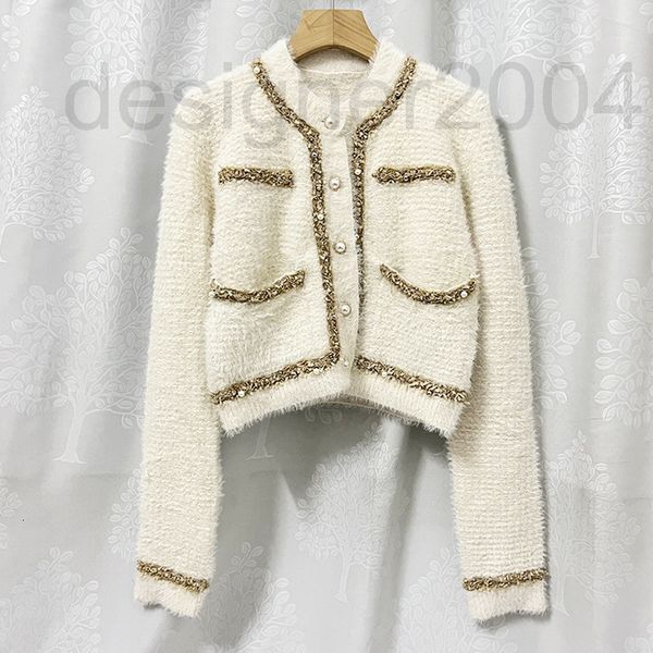 women's sweaters designer small fragrance coat women's 2022 new autumn and winter short imitation mink cardigan e9ip, White;black
women's sweaters designer small fragrance coat women's 2022 new autumn and winter short imitation mink cardigan e9ip, White;black