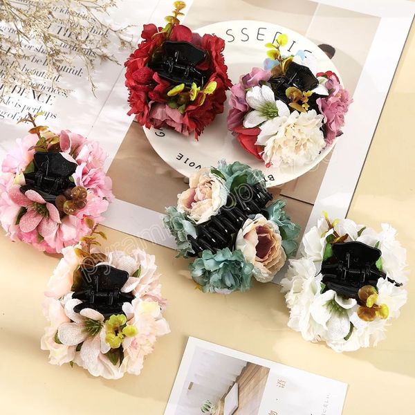 9cm artificial flower hair claws for women holiday wedding hairpins ponytail hair clip fashion hair accessories headwear, Slivery;white
9cm artificial flower hair claws for women holiday wedding hairpins ponytail hair clip fashion hair accessories headwear, Slivery;white